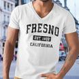 Fresno California Ca Vintage Sports Design Black Design Men V-Neck Tshirt