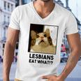Lesbian Eat What Funny Cat Men V-Neck Tshirt