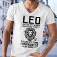 Lion Graphic Art July August Birthday Gifts Leo Zodiac Sign Men V-Neck Tshirt