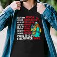 Firefighter Proud To Be A Firefighter Wife Fathers Day Men V-Neck Tshirt