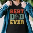 Firefighter Retro Best Dad Ever Firefighter Daddy Happy Fathers Day V2 Men V-Neck Tshirt