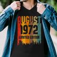 50 Years Old Vintage Awesome Since August 1972 50Th Birthday  Men V-Neck Tshirt