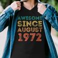 Awesome Since August 1972 50 Years Birthday  Men V-Neck Tshirt