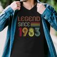 39 Year Old Gifts Legend Since 1983 39Th Birthday Retro Men V-Neck Tshirt