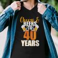 40Th Birthday Cheers & Beers To 40 Years Men V-Neck Tshirt