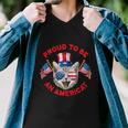 4Th Of July Cat Pround To Be Americat Men V-Neck Tshirt