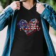 4Th Of July Christian Faith Heart Men V-Neck Tshirt