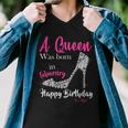 A Queen Was Born In February Birthday Men V-Neck Tshirt