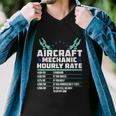 Aircraft Technician Hourly Rate Airplane Plane Mechanic Men V-Neck Tshirt