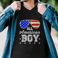 All American Boy 4Th Of July Boys Kids Sunglasses Men V-Neck Tshirt