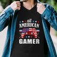 All American Gamer Boys Funny 4Th Of July Video Game Men V-Neck Tshirt