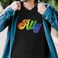 Ally Lgbt Support Tshirt Men V-Neck Tshirt