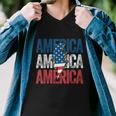 America Cheetah Leopard Lightning Bolt 4Th Of July Men V-Neck Tshirt