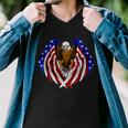 American Flag Eagle V2 Men V-Neck Tshirt