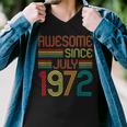 Awesome Since July 1972 Vintage 50Th Birthday 50 Years Old Men V-Neck Tshirt