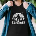 Bassquatch Funny Fishing Fisherman Fishing Rod Men V-Neck Tshirt