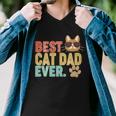 Best Cat Dad Ever Vintage Colors Tshirt Men V-Neck Tshirt