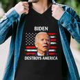 Biden Destroy American Joe Biden Confused Funny 4Th Of July Men V-Neck Tshirt
