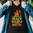 Black Cat Matter Halloween Quote Men V-Neck Tshirt