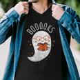 Booooks Ghost Funny Halloween Teacher Book Library Reading V3 Men V-Neck Tshirt