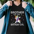 Brother Of The Birthday Girl Unicorn Dabbing Party Tshirt Men V-Neck Tshirt