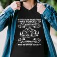 Camping Cool Gift Tenting Campfire Camp Hiking Trekking Camping Gift Graphic Design Printed Casual Daily Basic Men V-Neck Tshirt