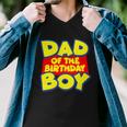 Cartoony Dad Of The Birthday Boy Tshirt Men V-Neck Tshirt