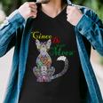 Cinco De Meow Funny Mexican Cat Men V-Neck Tshirt