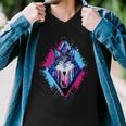 Colorful Wolf Painting Wolves Lover Men V-Neck Tshirt