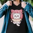Cute Kawaii Cats Donut Anime Lover Otaku Funny Cats Japanese Men V-Neck Tshirt