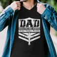 Dad Dedicated And Devoted To God Family & Freedom Men V-Neck Tshirt