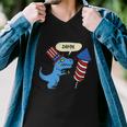 Damn Trex Short Hands Firecracker Funny Firework 4Th Of July Men V-Neck Tshirt