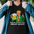 Donald Trump Make St Patricks Day Great Again Beer Drinking Men V-Neck Tshirt