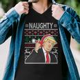 Donald Trump Naughty Ugly Christmas Men V-Neck Tshirt