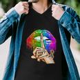 Dont Judge What You Dont Understand Lgbt Pride Lips Men V-Neck Tshirt