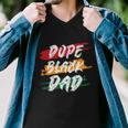 Dope Black Dad Fathers Day Juneteenth Men V-Neck Tshirt