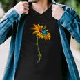 Down Syndrome Awareness Butterfly Sunflower Tshirt Men V-Neck Tshirt