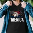 Eagle Mullet 4Th Of July Gift Usa American Flag Merica Cool Gift Men V-Neck Tshirt