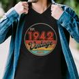 Est 1942 Vintage All Original Parts 80Th Birthday Emblem Men V-Neck Tshirt