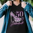 Fabulous & 50 Sparkly Shiny Heel 50Th Birthday Tshirt Men V-Neck Tshirt