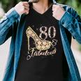 Fabulous & 80 Sparkly Heel 80Th Birthday Tshirt Men V-Neck Tshirt