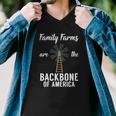 Family Farms Are The Backbone Of America Farm Lover Farming Men V-Neck Tshirt