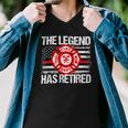 Firefighter The Legend Has Retired Firefighter Retirement Party Men V-Neck Tshirt