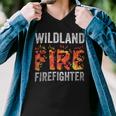 Firefighter Wildland Fire Rescue Department Firefighters Firemen Men V-Neck Tshirt