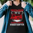 Firefighter Wildland Fireman Volunteer Firefighter Uncle Fire Truck V2 Men V-Neck Tshirt