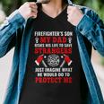 Firefighters Son My Dad Risks His Life To Save Stransgers Men V-Neck Tshirt