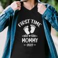First Time Mommy 2022 Funny New Mom Promoted To Mommy Men V-Neck Tshirt