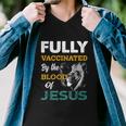 Fully Vaccinated By The Blood Of Jesus Lion God Christian Tshirt V2 Men V-Neck Tshirt