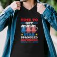 Funny 4Th Of July Time To Get Star Spangled Hammered Men V-Neck Tshirt