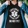 Funny Emotional Support Human Do No Pet Tshirt Men V-Neck Tshirt